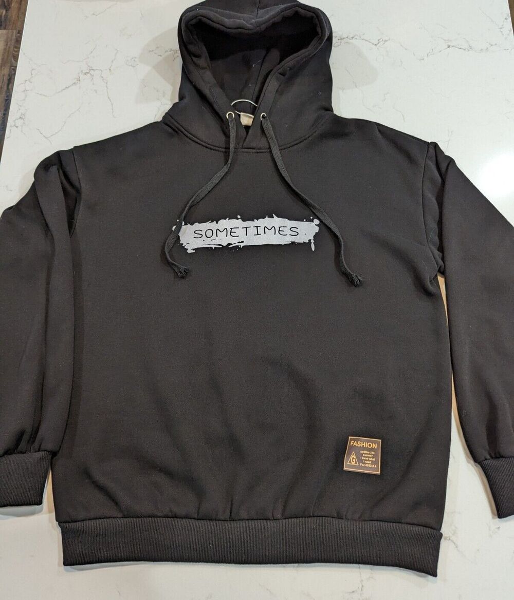 Moshtashio Men's Hoodie Color Block Drawstring Hooded Pullover Size Large